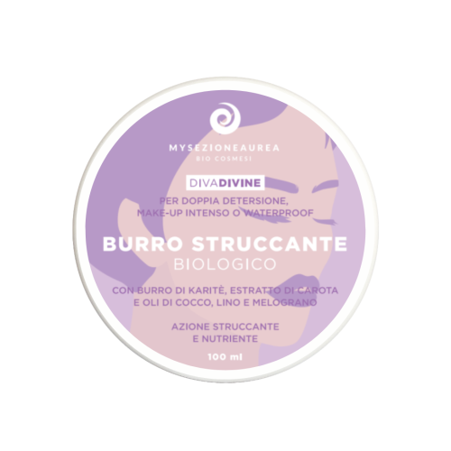 BURRO STRUCCANTE biologico per doppia detersione, make-up intenso o waterproof DIVA DIVINE